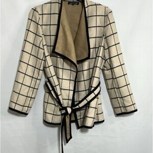 Jones New York Signature Plaid Women's sweater with Belt